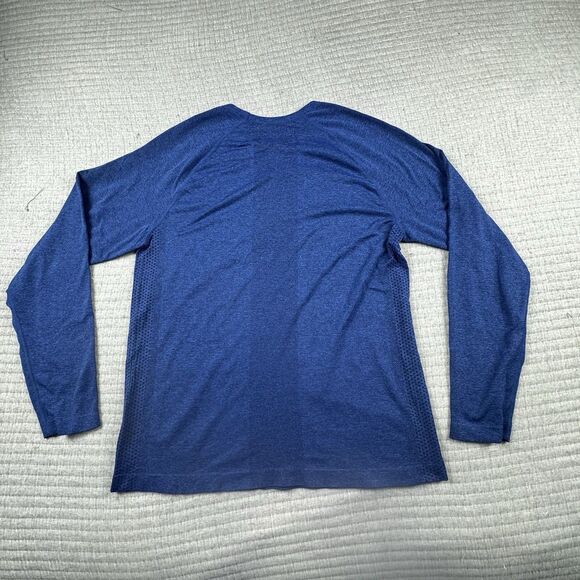 FIGS Seamless Shirt Men L Blue Underscrub LS Nurse Medical Stretch Wicking - Picture 5 of 7